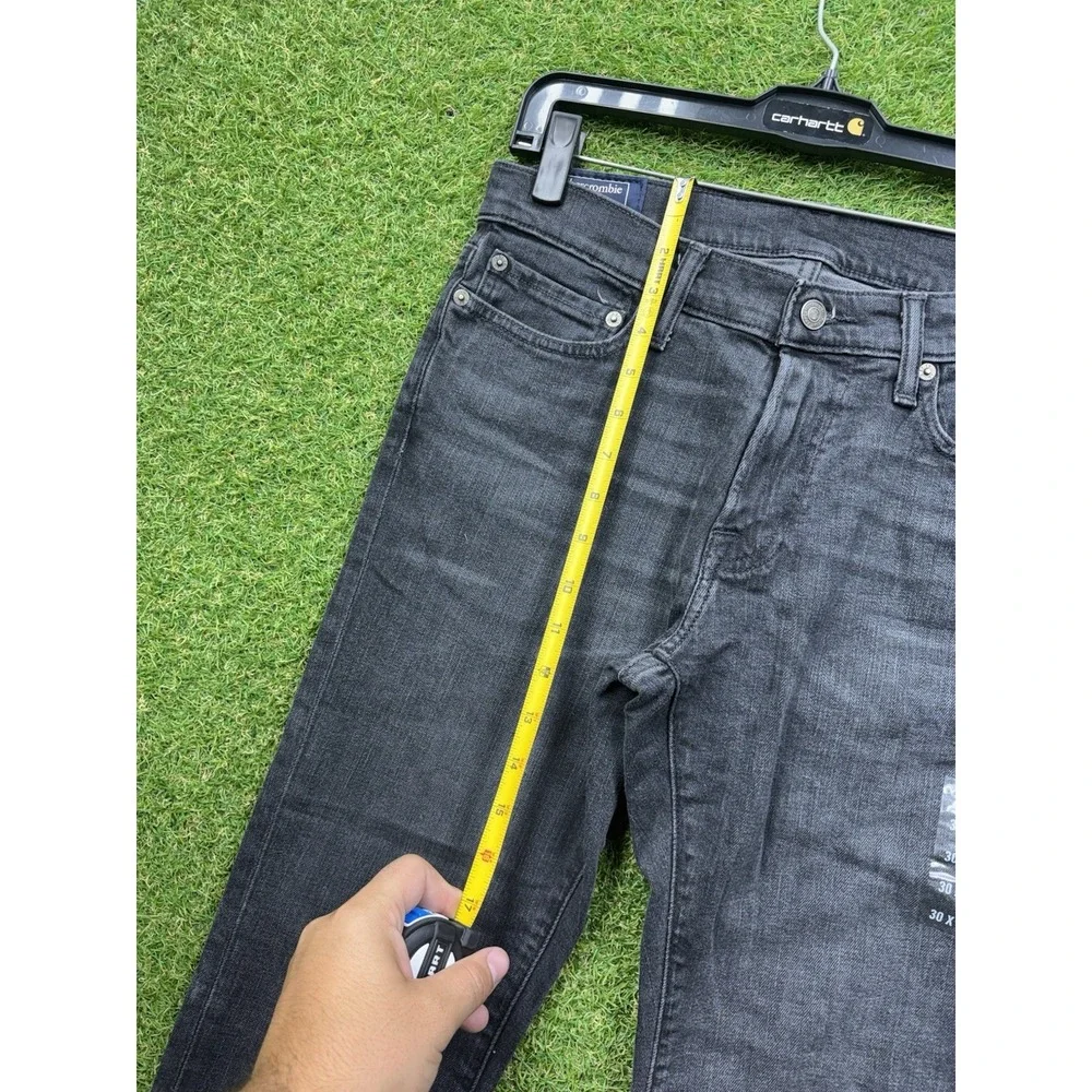 Abercrombie & Fitch Jeans Mens 30x30 Super Slim Fit Stretch Black Denim Casual
